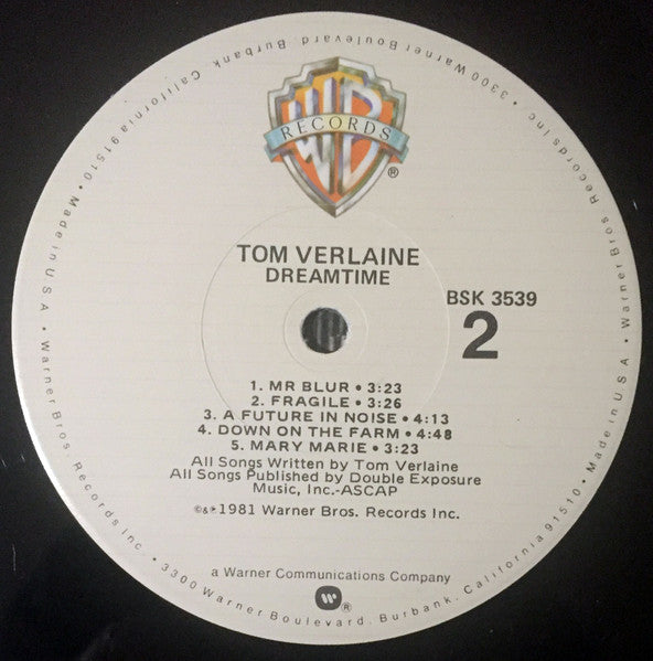 Tom Verlaine : Dreamtime (LP,Album)