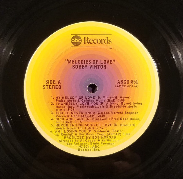 Bobby Vinton : Melodies Of Love (LP,Album)