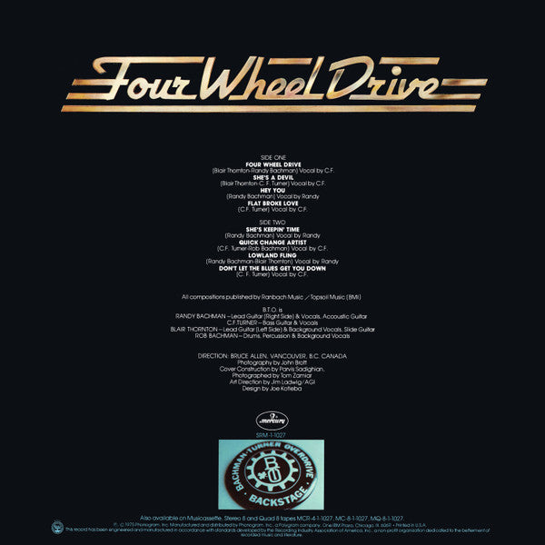 Bachman-Turner Overdrive : Four Wheel Drive (LP,Album)