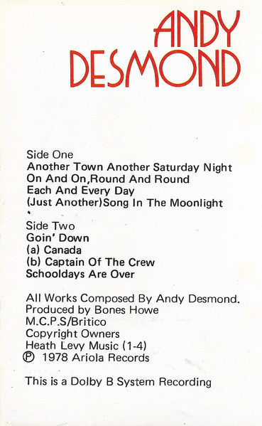 Andy Desmond : Andy Desmond (Album)