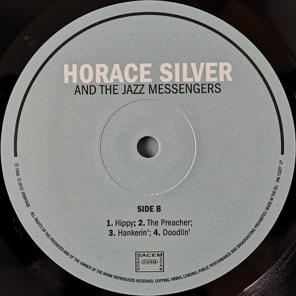 Horace Silver And Art Blakey & The Jazz Messengers : Horace Silver And The Jazz Messengers (LP,Compilation,Limited Edition,Reissue)
