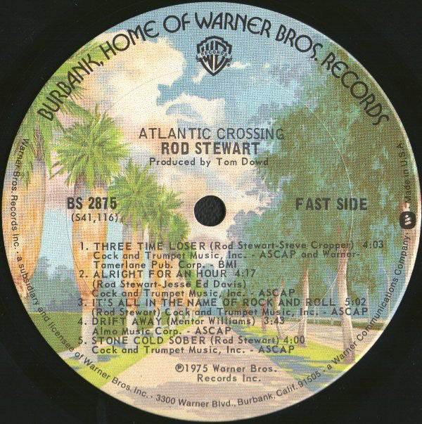Rod Stewart : Atlantic Crossing (LP,Album,Stereo)