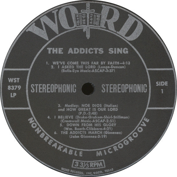 Addicts, The : The Addicts Sing (LP,Album,Stereo)