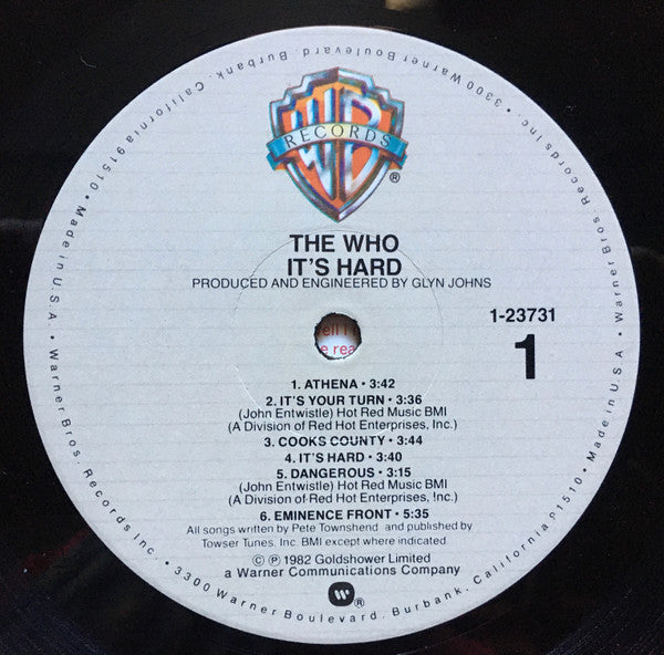 Who, The : It's Hard (LP,Album,Stereo)