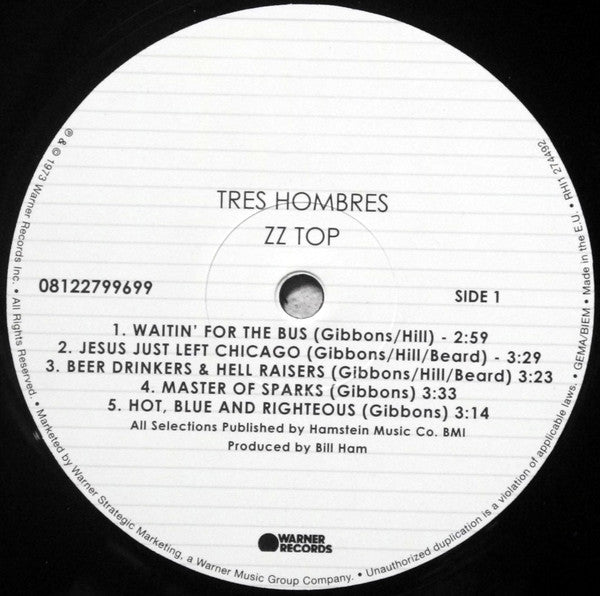 ZZ Top : Tres Hombres (LP,Album,Reissue,Remastered,Repress)