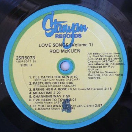 Rod McKuen : Love Songs (LP)