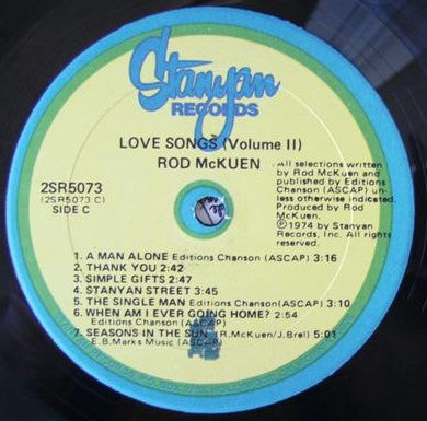 Rod McKuen : Love Songs (LP)