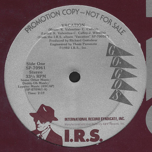Go-Go's : Vacation / Beatnik Beach (12",Promo)