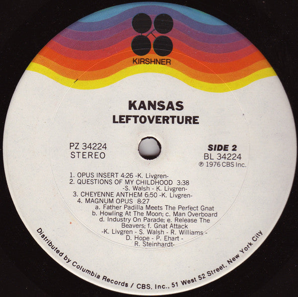 Kansas (2) : Leftoverture (LP,Album)