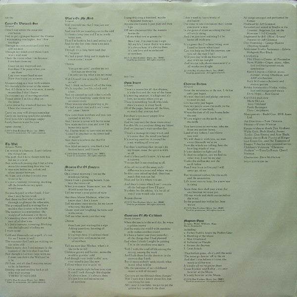 Kansas (2) : Leftoverture (LP,Album)