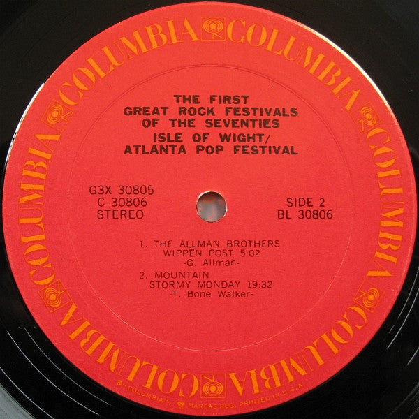 Various : The First Great Rock Festivals Of The Seventies - Isle Of Wight / Atlanta Pop Festival (LP,Album,Stereo)