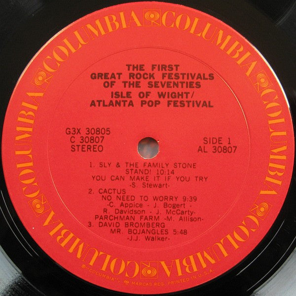 Various : The First Great Rock Festivals Of The Seventies - Isle Of Wight / Atlanta Pop Festival (LP,Album,Stereo)