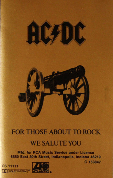 AC/DC : For Those About To Rock (We Salute You) (Album,Club Edition)
