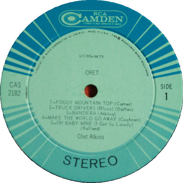 Chet Atkins : Chet (LP,Compilation,Stereo)