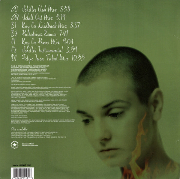 Sinéad O'Connor : Troy (The Phoenix From The Flame) Remixes (12",33 ⅓ RPM)