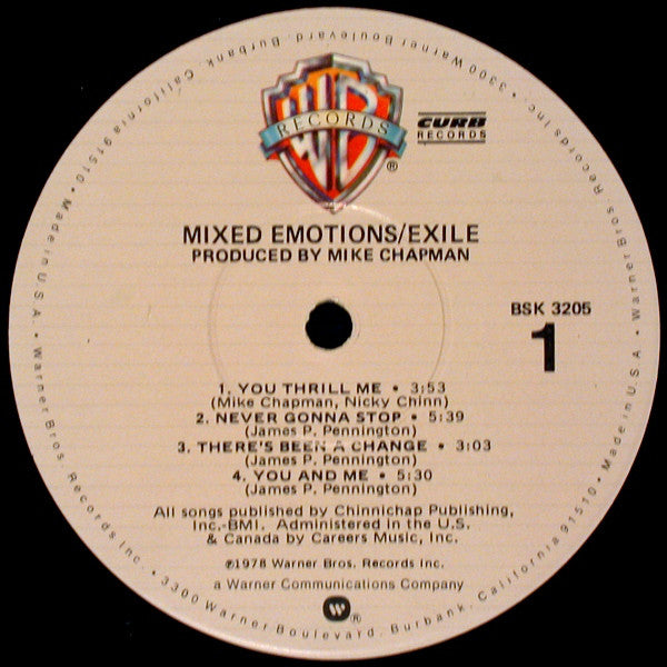 Exile (7) : Mixed Emotions (LP,Album)