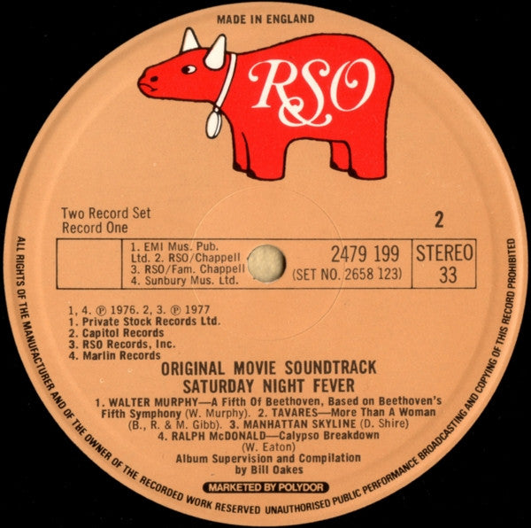 Various : Saturday Night Fever (The Original Movie Sound Track) (LP,Album,Compilation)