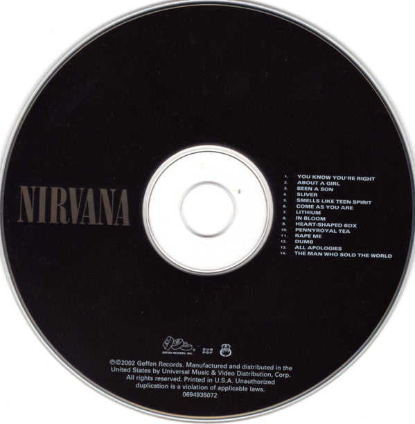 Nirvana : Nirvana (Compilation,Remastered)