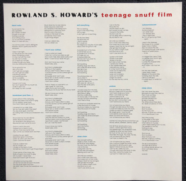 Rowland S. Howard : Teenage Snuff Film (LP)