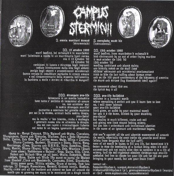 Campus Sterminii / Nulla Osta : Omnia Morituri Sumus (7",EP)