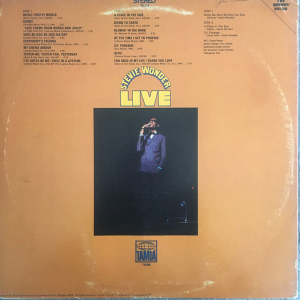 Stevie Wonder : Stevie Wonder Live (LP,Album,Stereo)