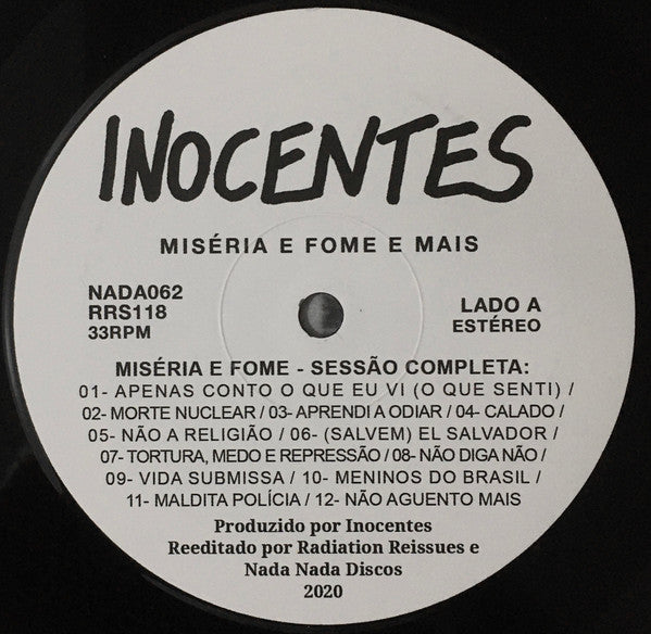 Inocentes : Miséria E Fome E Mais (LP,Compilation,Remastered)