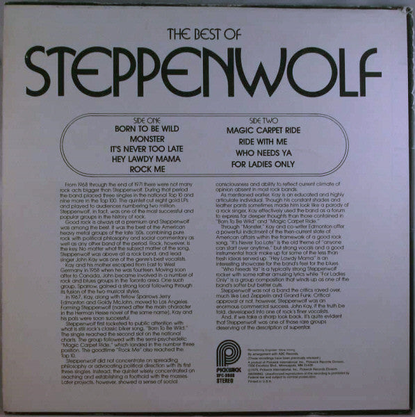 Steppenwolf : The Best Of Steppenwolf (LP,Compilation,Remastered)