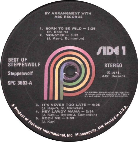 Steppenwolf : The Best Of Steppenwolf (LP,Compilation,Remastered)