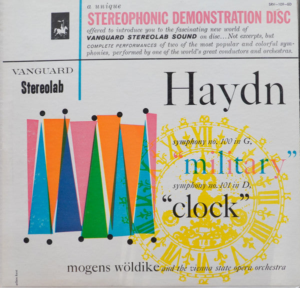 Joseph Haydn, Mogens Wöldike And The Orchester Der Wiener Staatsoper : Symphony No. 100 In G, “Military” / Symphony No. 101 In D, “Clock” (LP,Stereo)