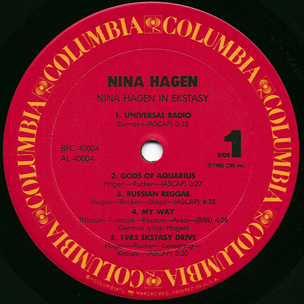 Nina Hagen : In Ekstasy (LP,Album)