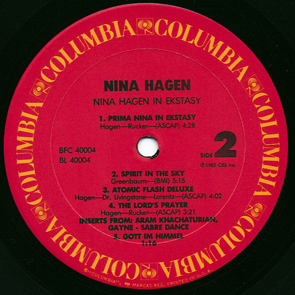 Nina Hagen : In Ekstasy (LP,Album)