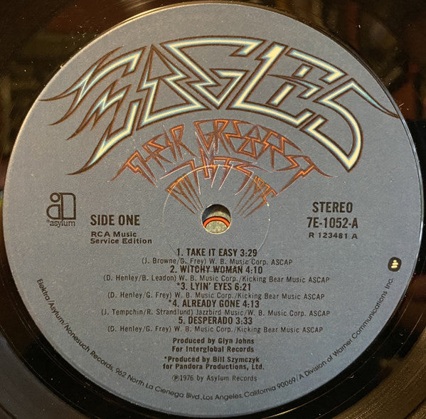 Eagles : Their Greatest Hits 1971-1975 (LP,Compilation,Club Edition)