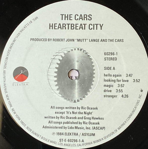 Cars, The : Heartbeat City (LP,Album,Stereo)
