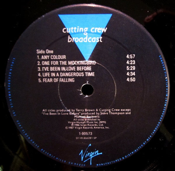 Cutting Crew : Broadcast (LP,Album)