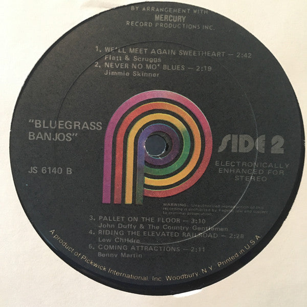 Various : Bluegrass Banjos! (LP,Compilation,Reissue,Stereo)