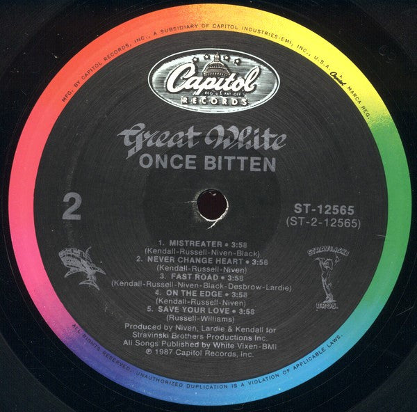 Great White : Once Bitten (LP,Album)