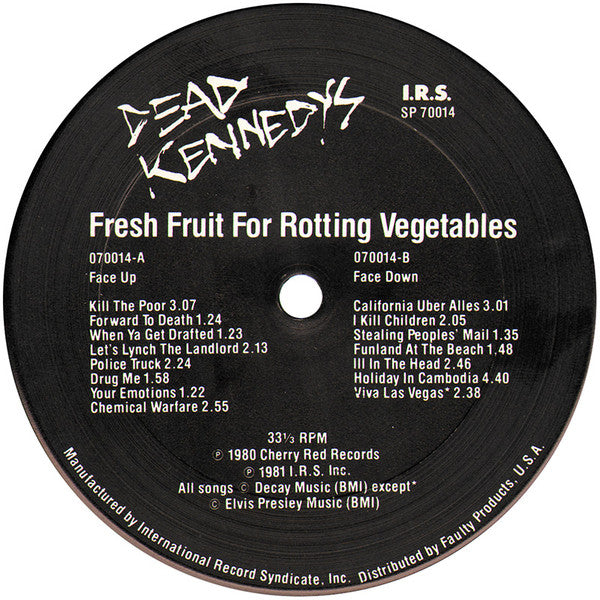 Dead Kennedys : Fresh Fruit For Rotting Vegetables (LP,Album)