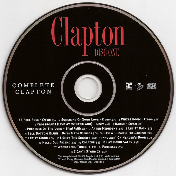 Eric Clapton : Complete Clapton (Compilation)