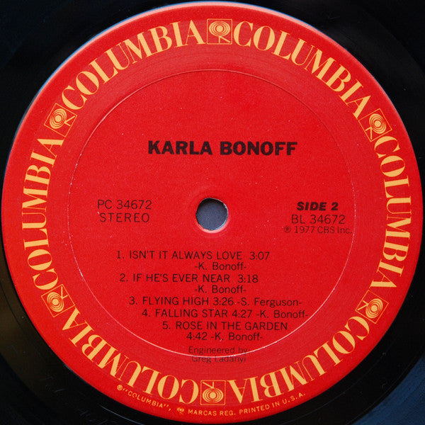 Karla Bonoff : Karla Bonoff (LP,Album,Stereo)