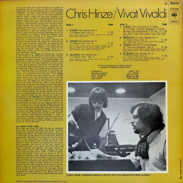 Chris Hinze : Vivat Vivaldi! (LP,Album)