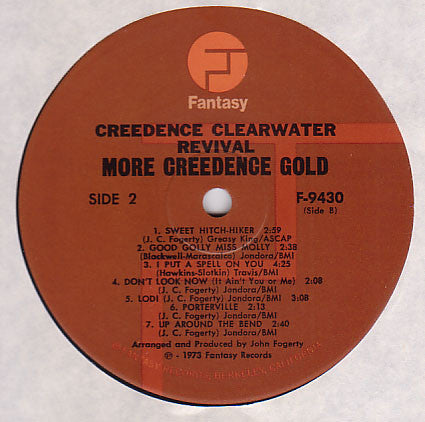 Creedence Clearwater Revival : More Creedence Gold (LP,Compilation)
