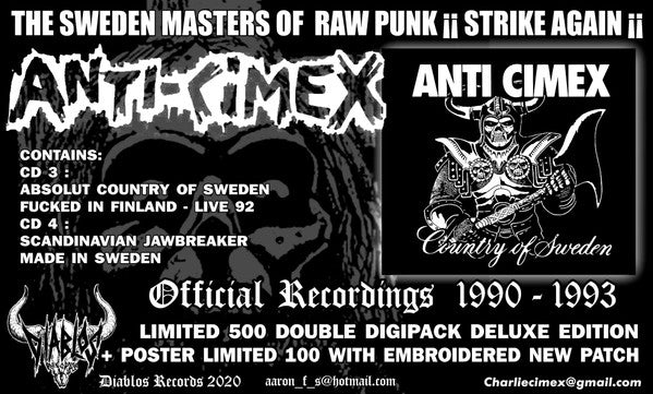 Anti Cimex : Official Recordings 1990 - 1993 (Compilation,Limited Edition)