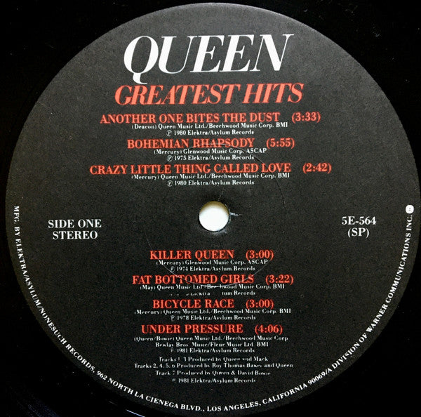 Queen : Greatest Hits (LP,Compilation,Misprint)