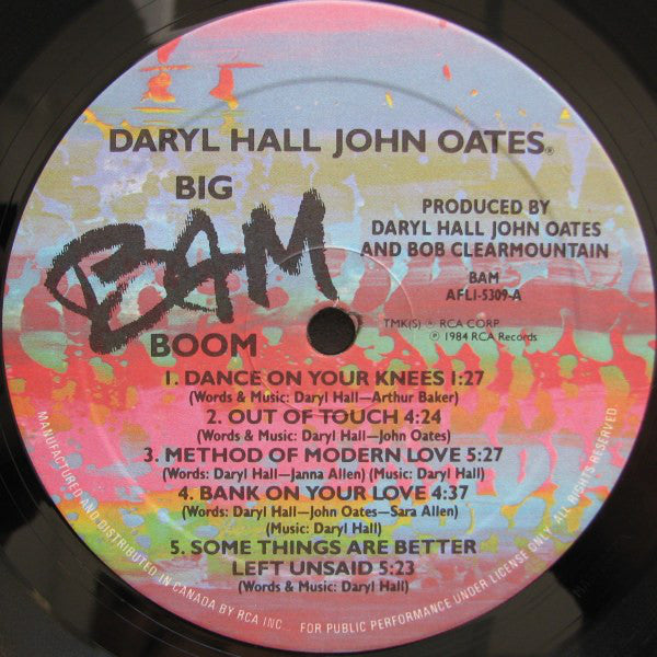 Daryl Hall & John Oates : Big Bam Boom (LP,Album)