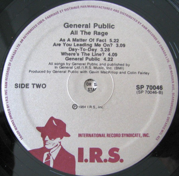 General Public : ...All The Rage (LP,Album)