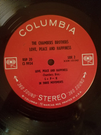 Chambers Brothers, The : Love, Peace And Happiness / Live At Bill Graham's Fillmore East (LP,Album,Stereo)