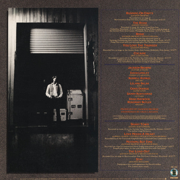 Jackson Browne : Running On Empty (LP,Album,Stereo)