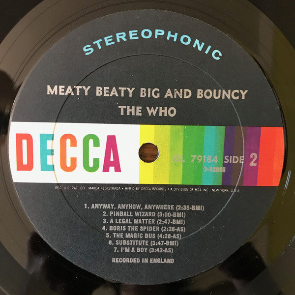 Who, The : Meaty Beaty Big And Bouncy (LP,Compilation,Stereo)