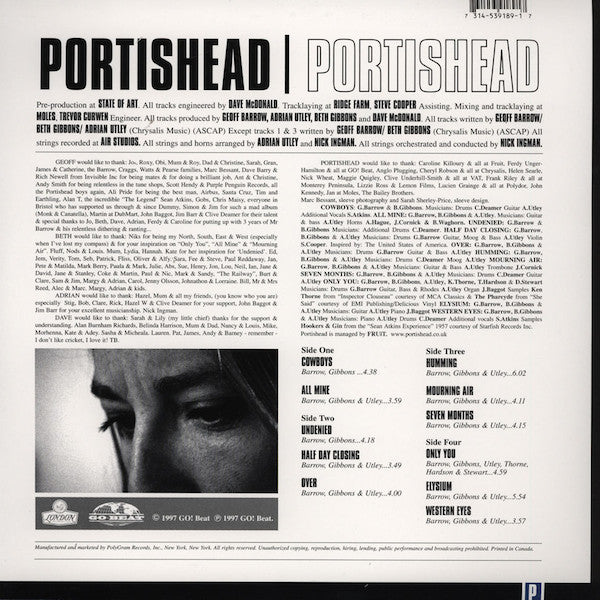 Portishead : Portishead (LP,Album,Reissue,Remastered)