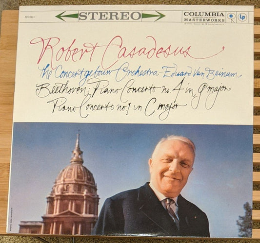 Robert Casadesus / Eduard Van Beinum / Concertgebouworkest / Ludwig van Beethoven : Piano Concertos No. 4 & 1 (LP,Stereo)